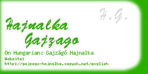 hajnalka gajzago business card